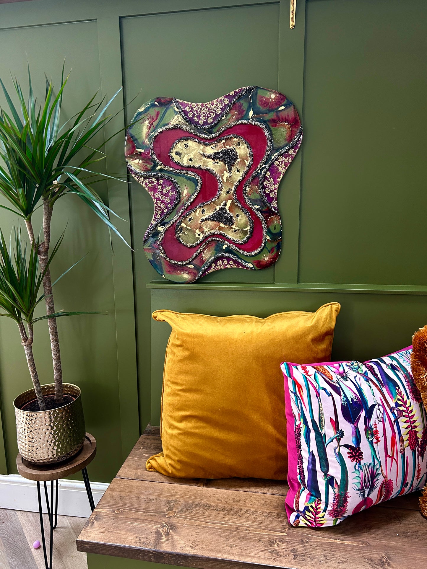 BOHEMIA - Resin and Alcohol Ink Original Abstract Artwork