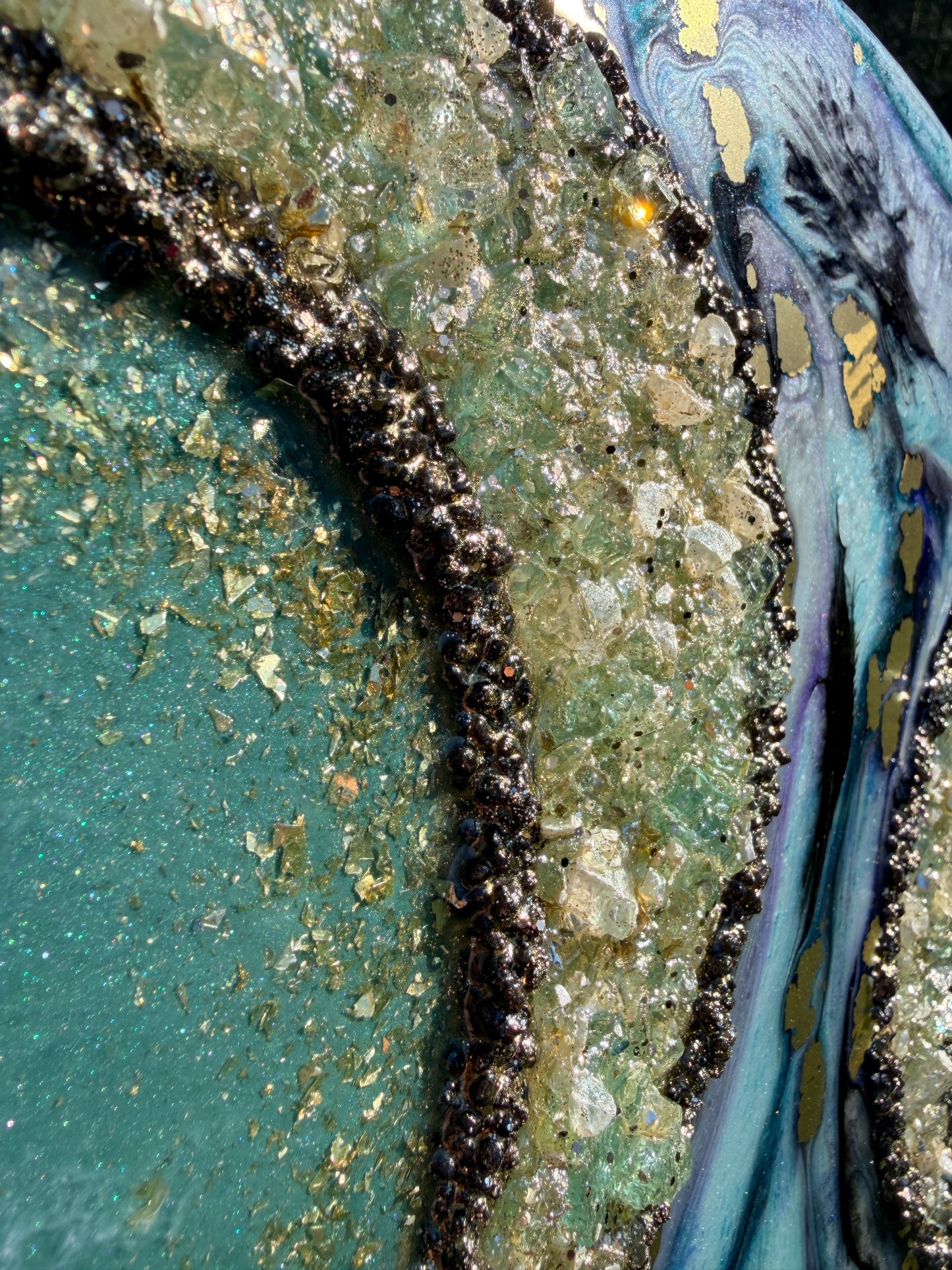 CELADON JEWEL - Resin and Ink Original Artwork