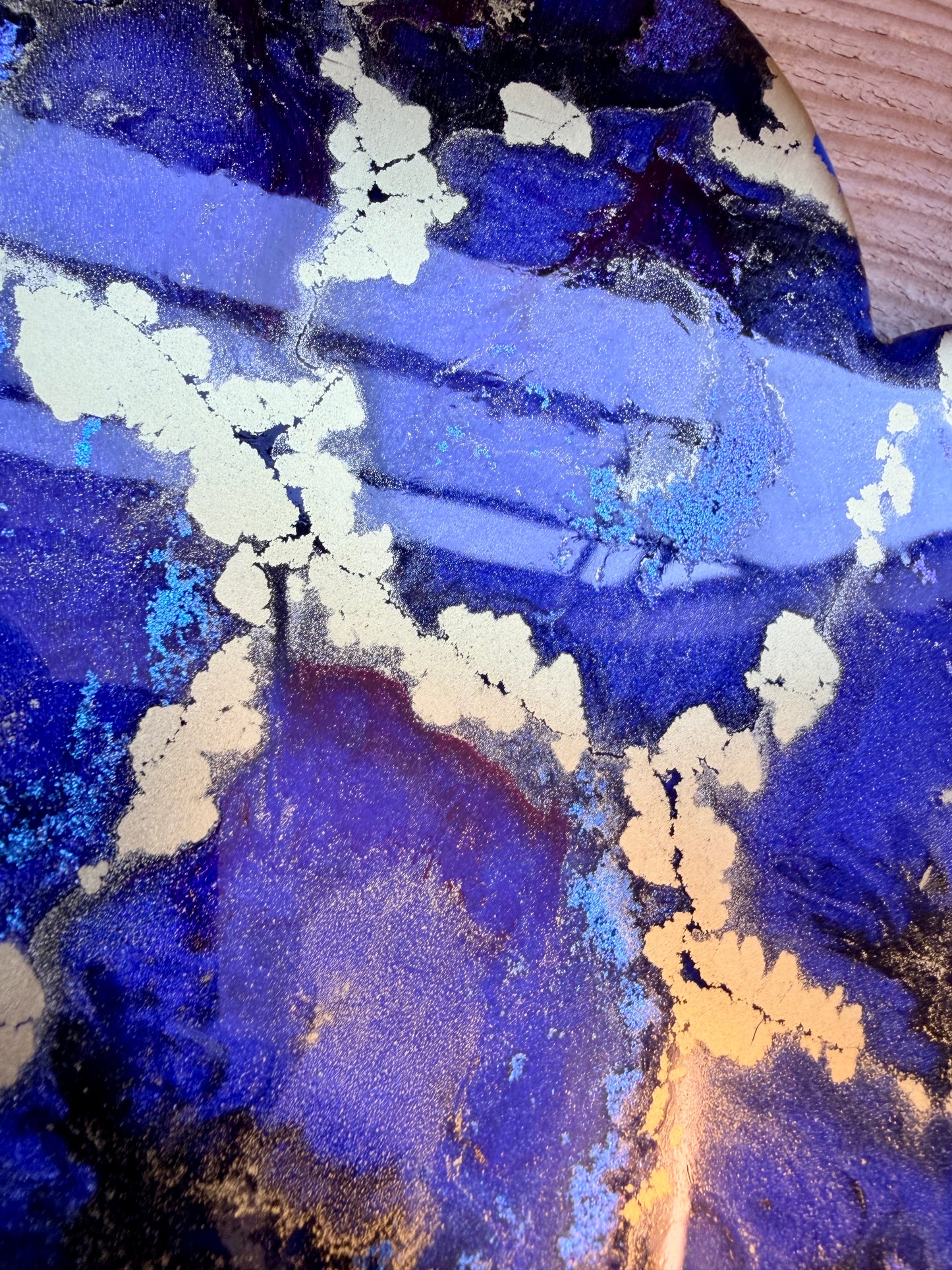 Resin and Ink Original Hanging Heart Artwork