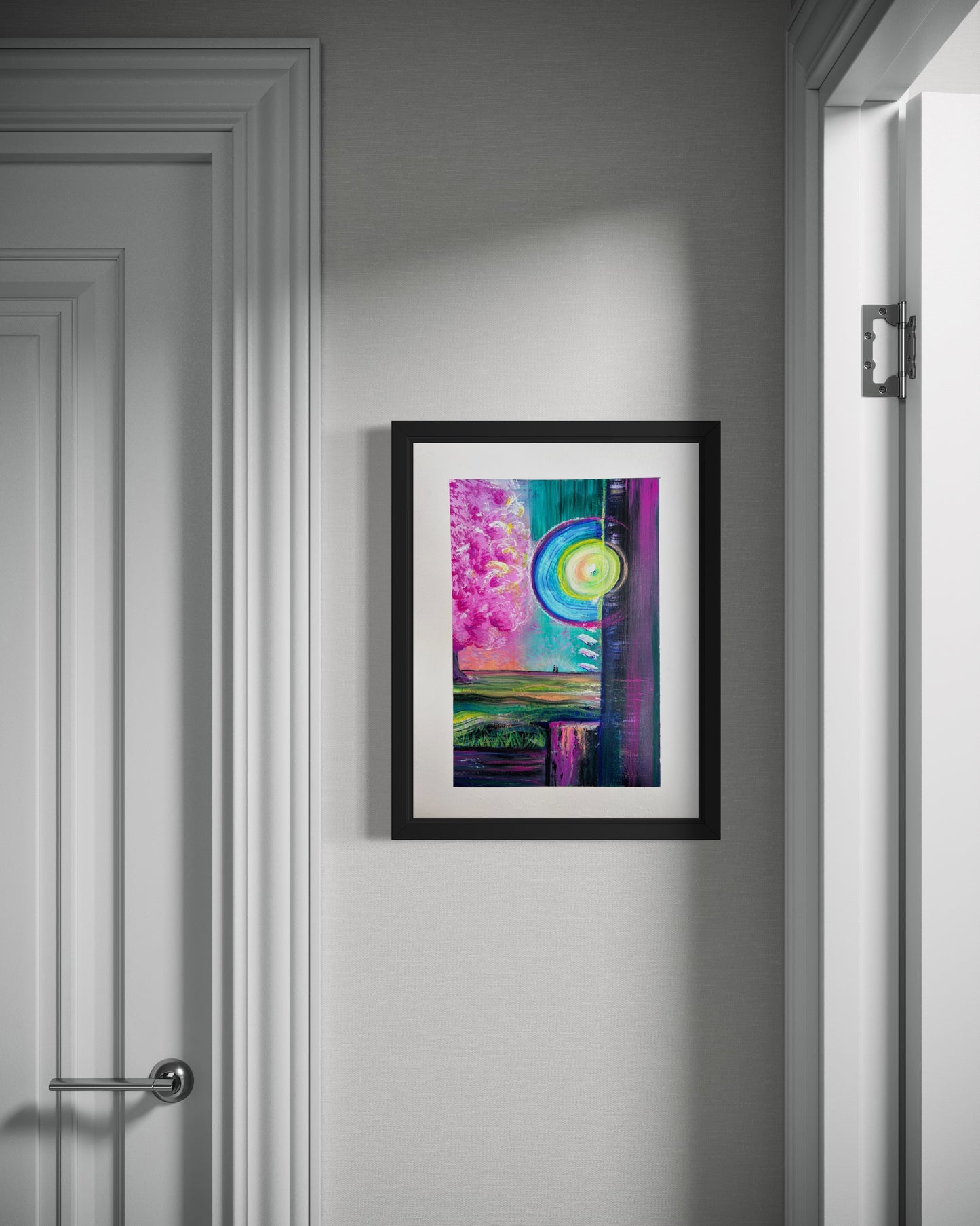 WALK WITH ME ALWAYS- Original Framed Oil Pastel Artwork
