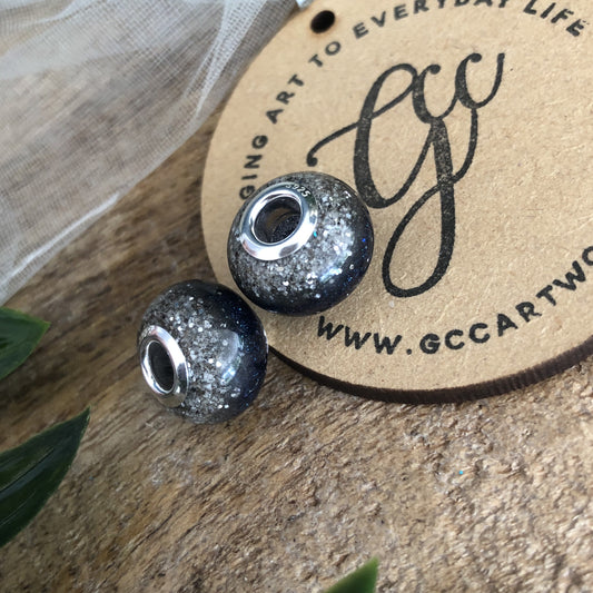 Memorial Ashes Preserved in Pandora-Style Resin Bead Charm