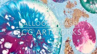 BALLOON SMASH - Fluid art for the Kiddies...!