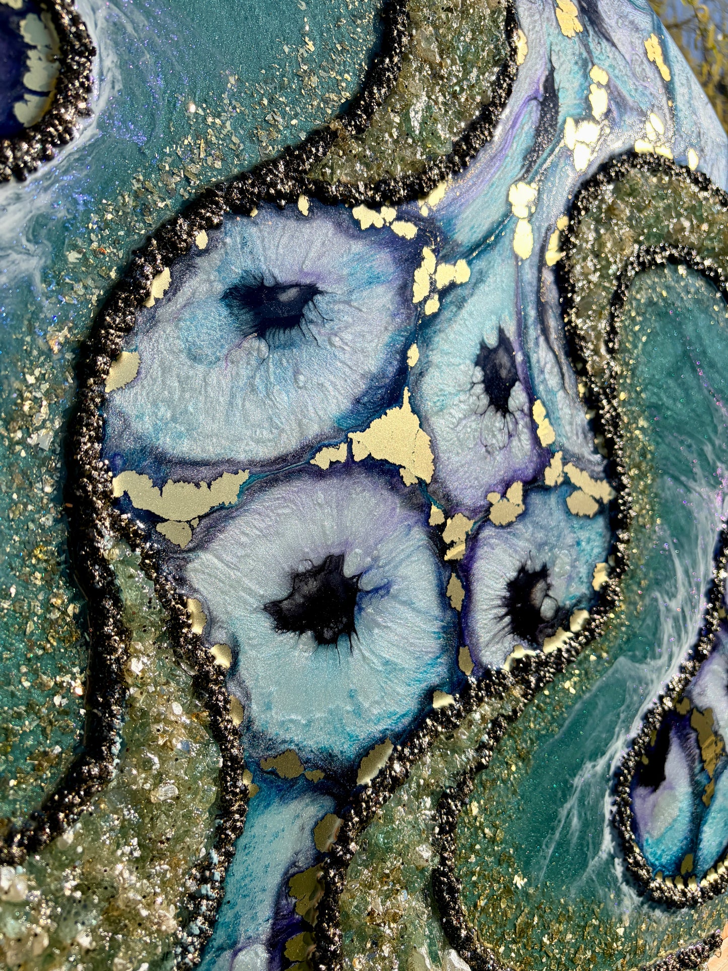 CELADON JEWEL - Resin and Ink Original Artwork