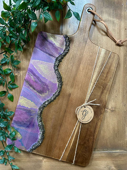 Resin Art Acacia Wood Serving Board