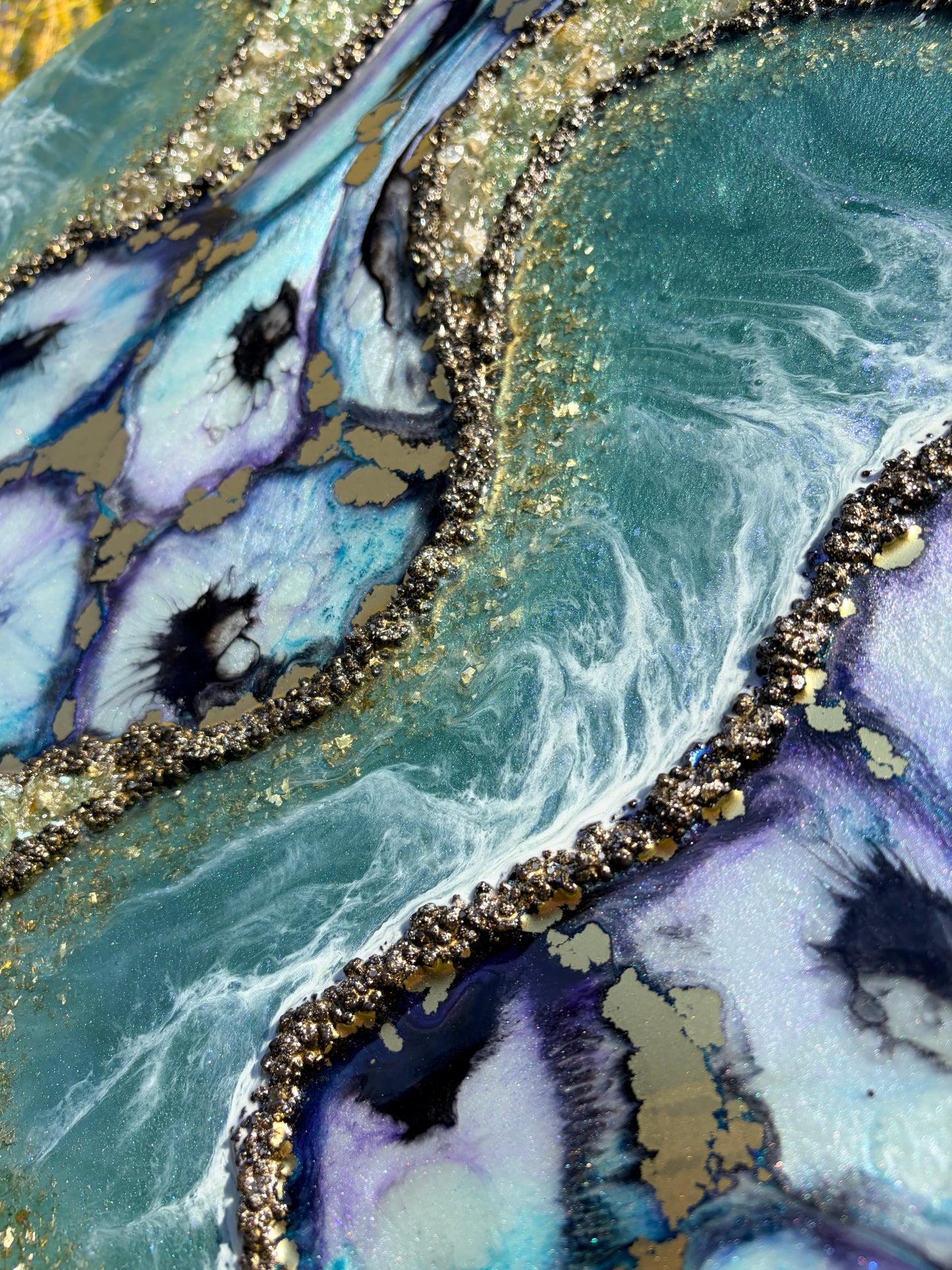 CELADON JEWEL - Resin and Ink Original Artwork