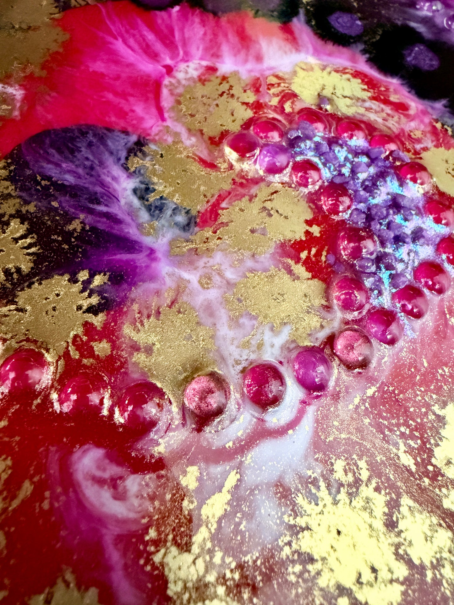 AVRIL - Resin and Ink Original Hanging Artwork