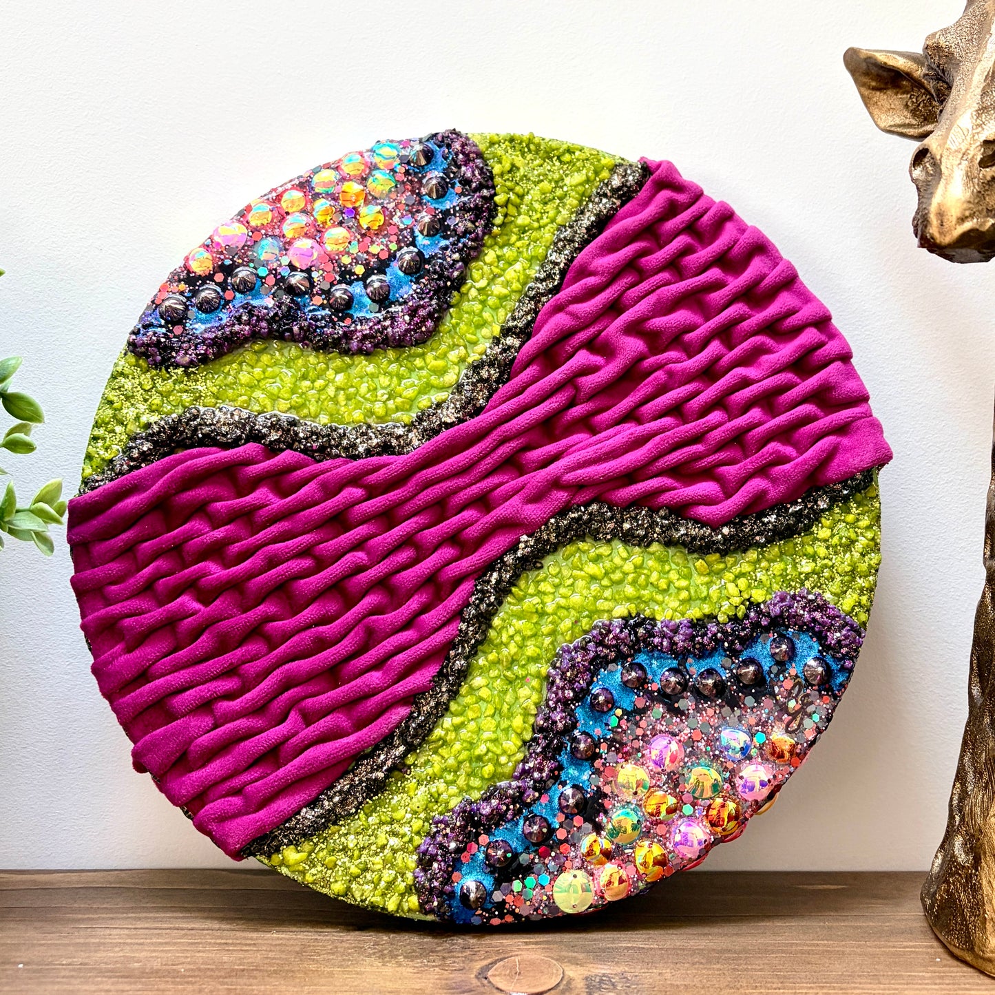 LOLA - Resin and Fabric Original Hanging Artwork