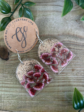 Resin Arch Earrings - Flower Filled