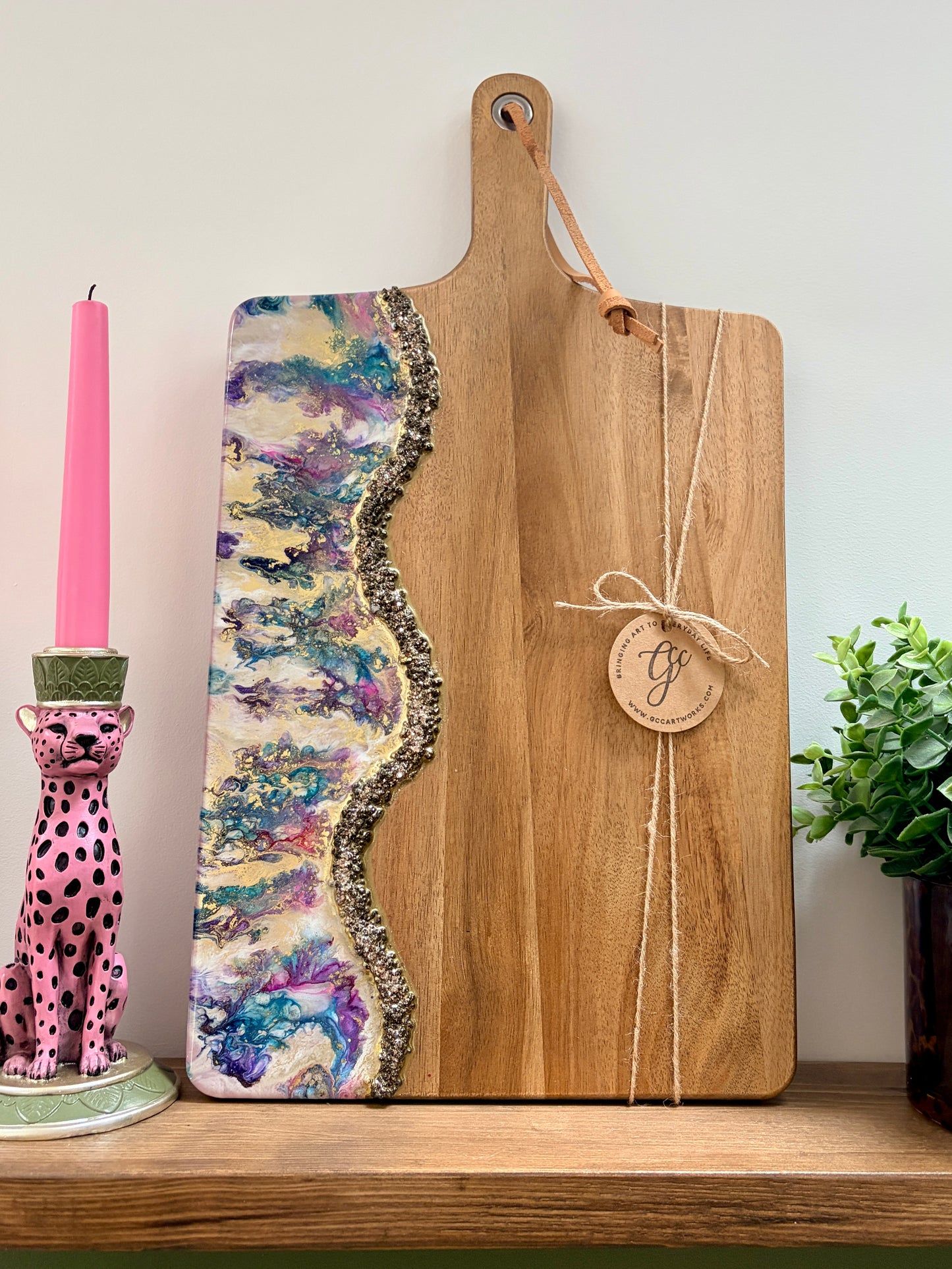 Resin Art Acacia Wood Serving Board