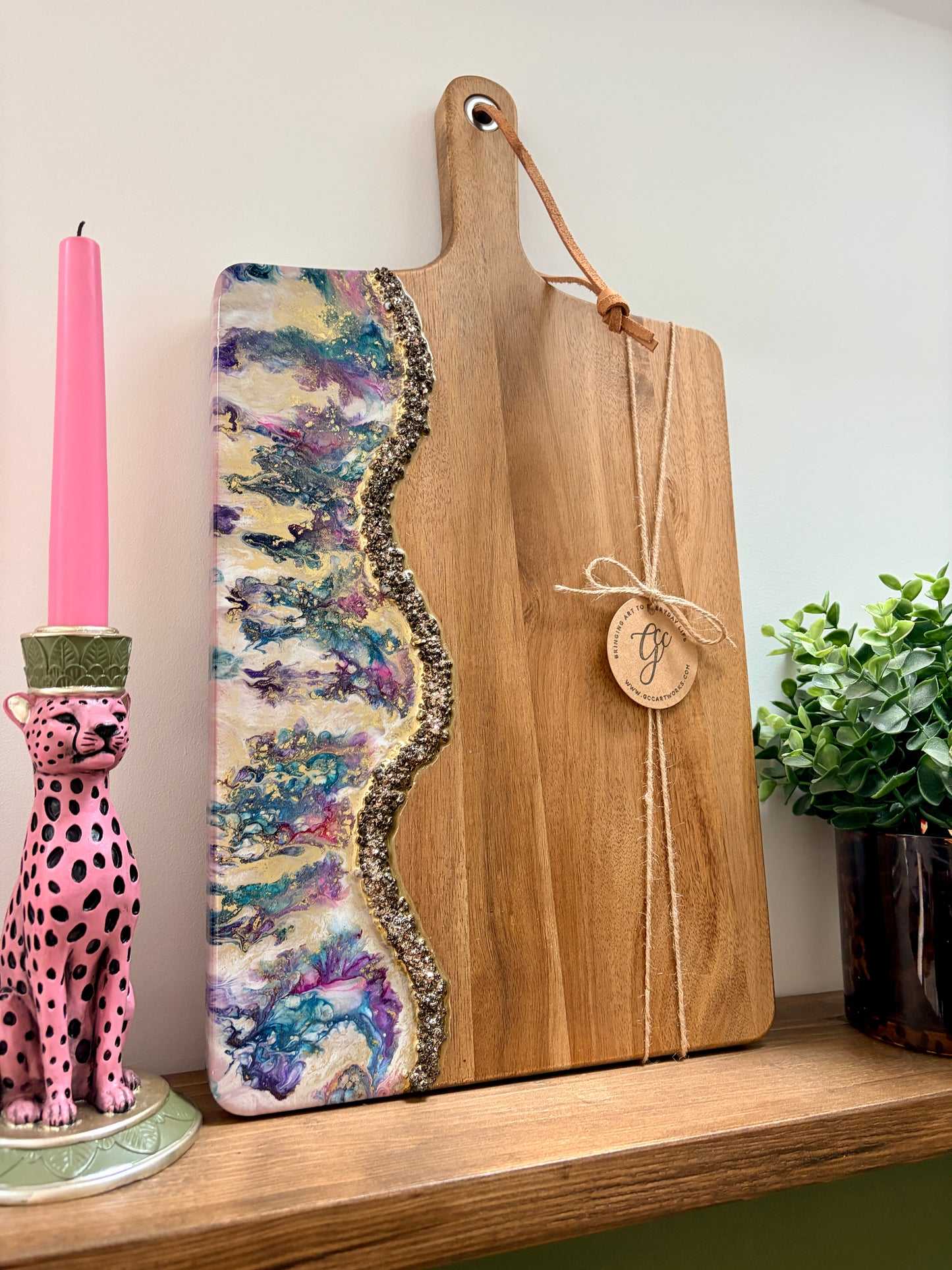 Resin Art Acacia Wood Serving Board