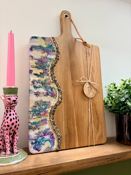 Resin Art Acacia Wood Serving Board