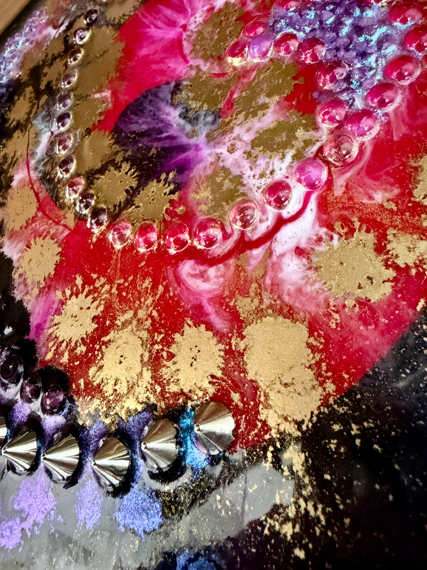 AVRIL - Resin and Ink Original Hanging Artwork