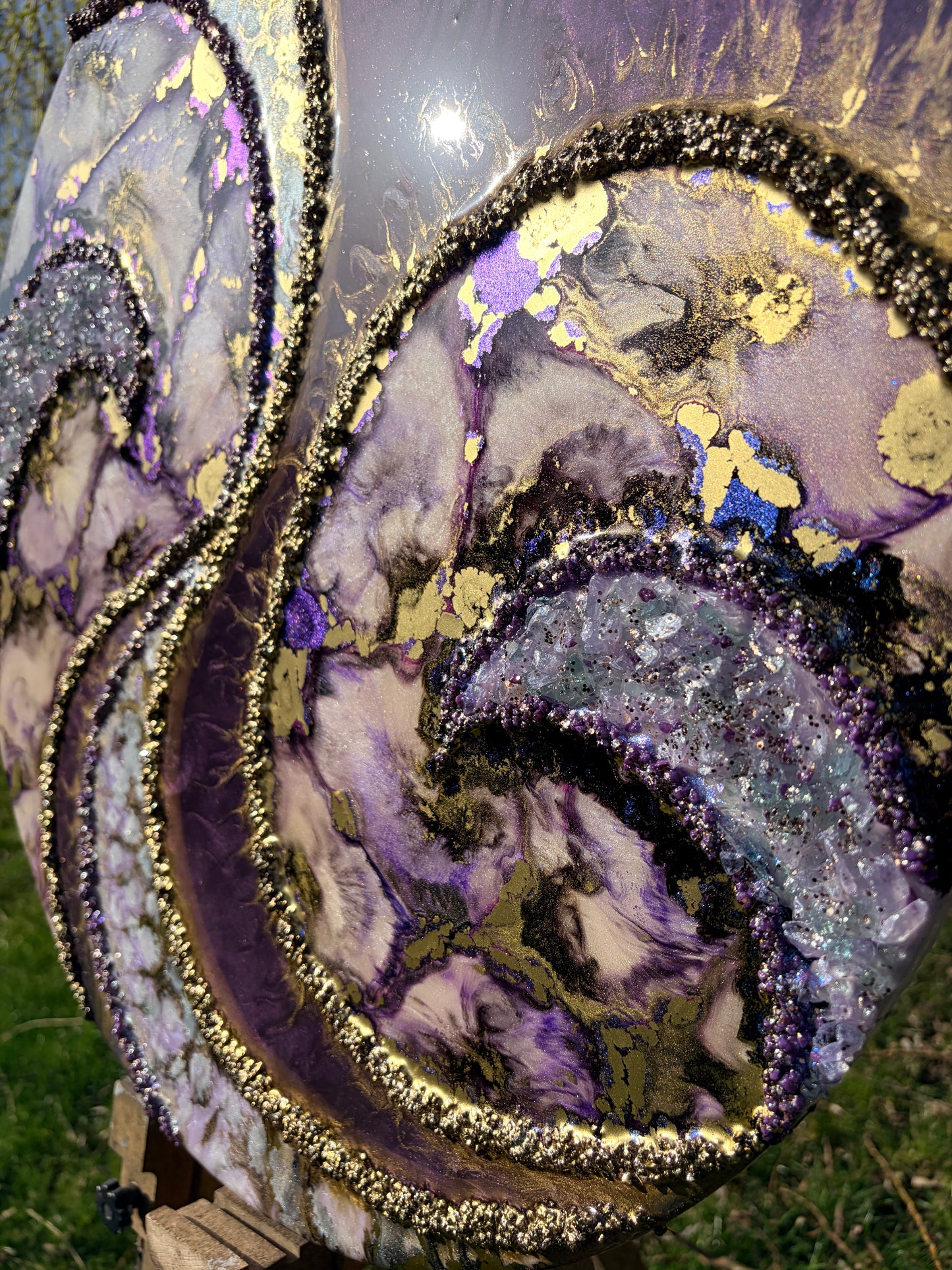 AMETHYST TIDE - Maximalist Resin and Ink Original Artwork