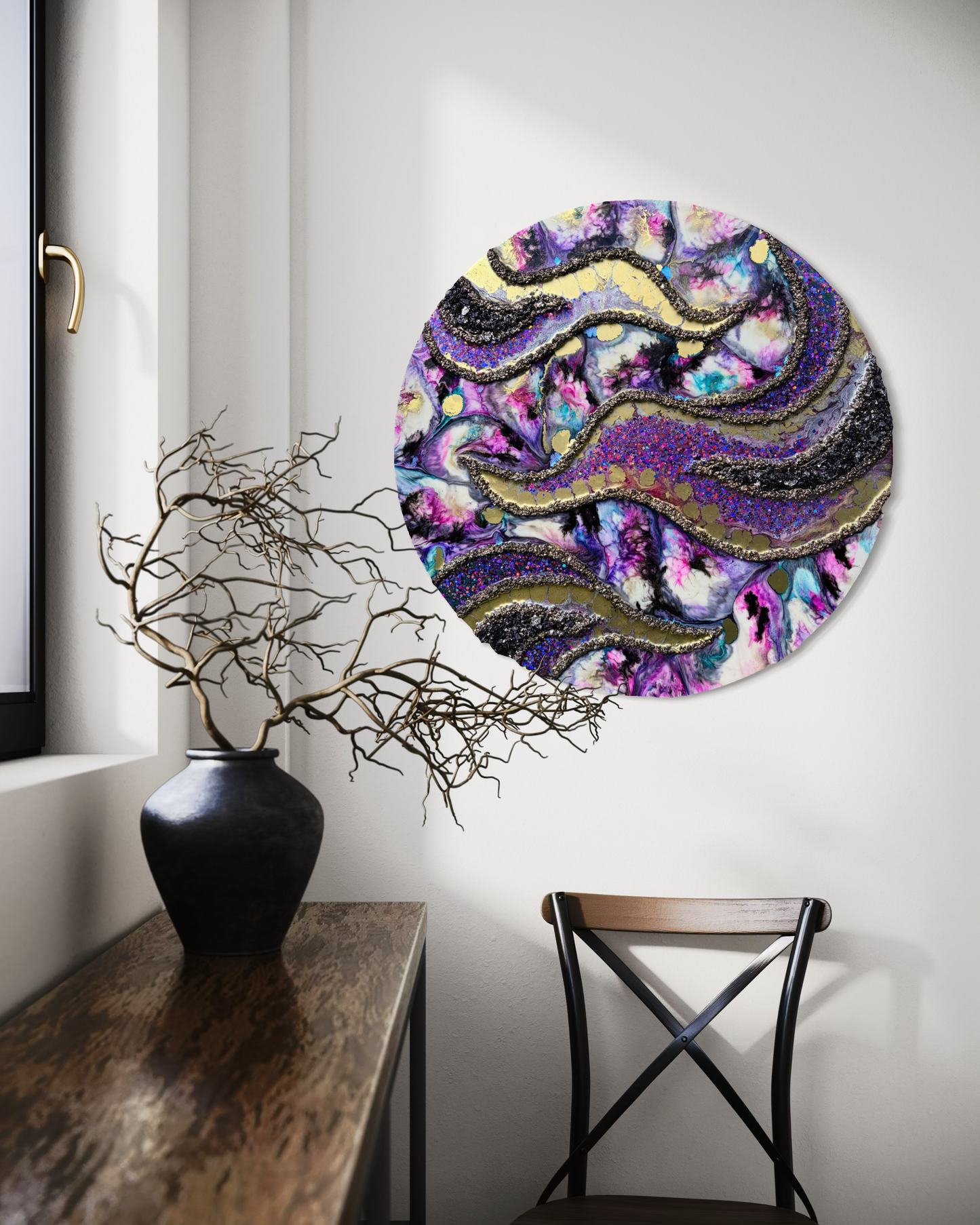 DISCO - Maximalist Resin and Ink Original Artwork