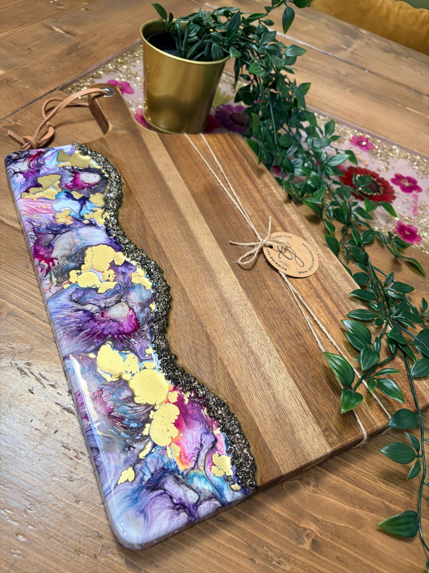 Resin Art Acacia Wood Serving Board