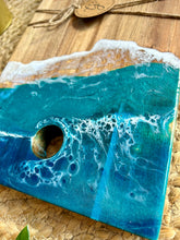 Resin Art Acacia Wood Serving Board - Beachy Waves