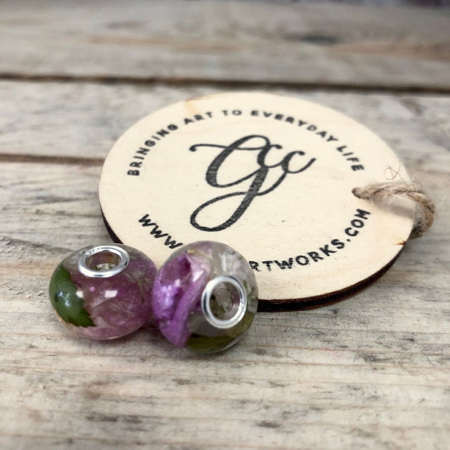 Wedding / Memorial Flowers Preserved in Pandora-Style Bead Charm
