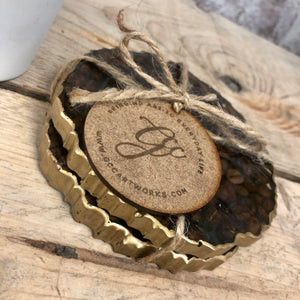 Coffee Bean Coasters - Set of 2 MADE TO ORDER